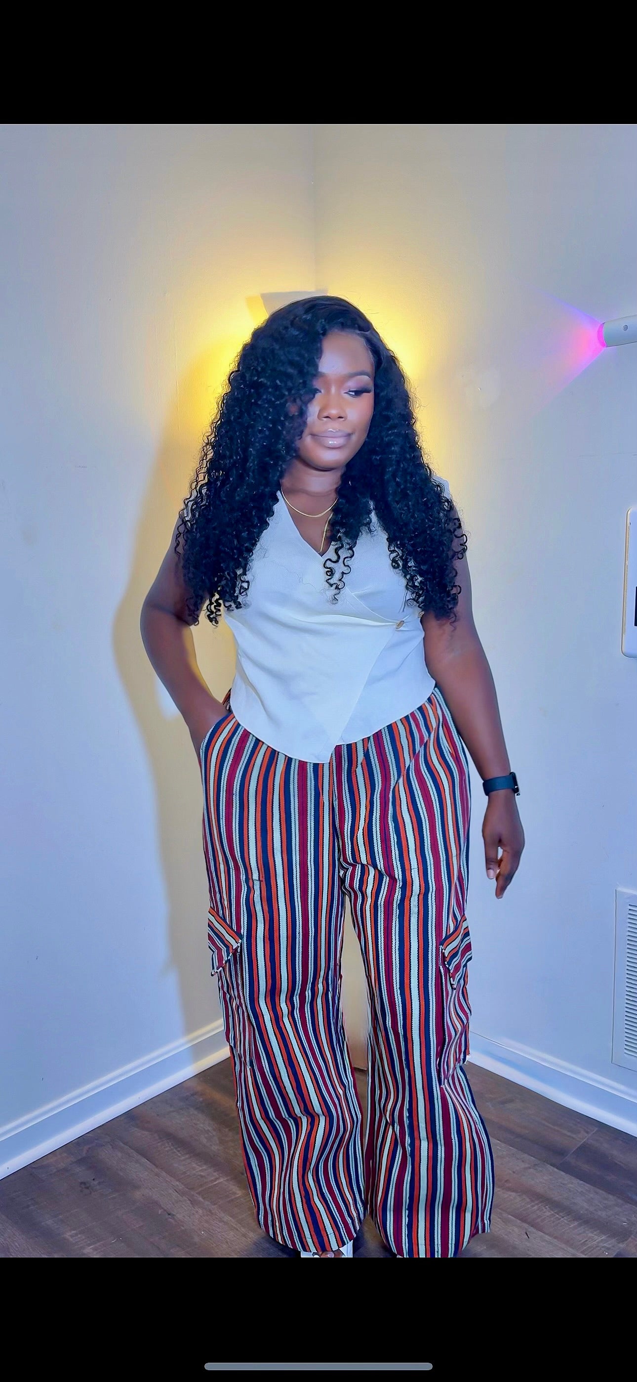 Multicolor unisex aso-oke pant